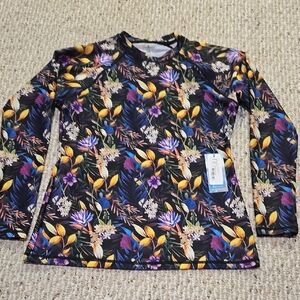 Floral Long Sleeve Swim Top